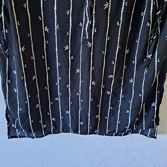Worthington Black Bamboo striped Blouse - Picture 3 of 7
